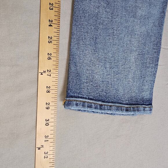 Kancan Stonewash Distressed Tapered Skinny Size 32 Stretchy, Waist from 18-20 - Picture 13 of 14